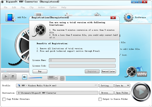 WMV格式转换器(Bigasoft WMV Converter) V3.5