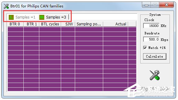 CAN口波特率计算工具(Brt01 for philips CAN families) V1.01 绿色版